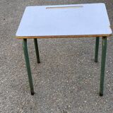 Bureau écolier bois et acier vert