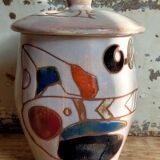 Pot en céramique de Marie-Christine Treinen Vallauris années 50