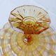Cake stand, glass pedestal plate Bernsdorf depression style