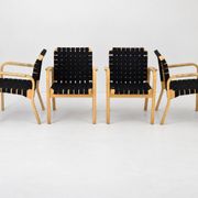 Model 45 Lounge Chairs by Alvar Aalto for Artek, 1970s, Set of 4