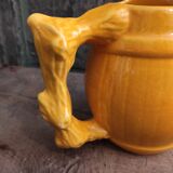 Pichet majolica jaune millésimé français