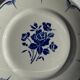 Decorative plate with blue flower pattern D25