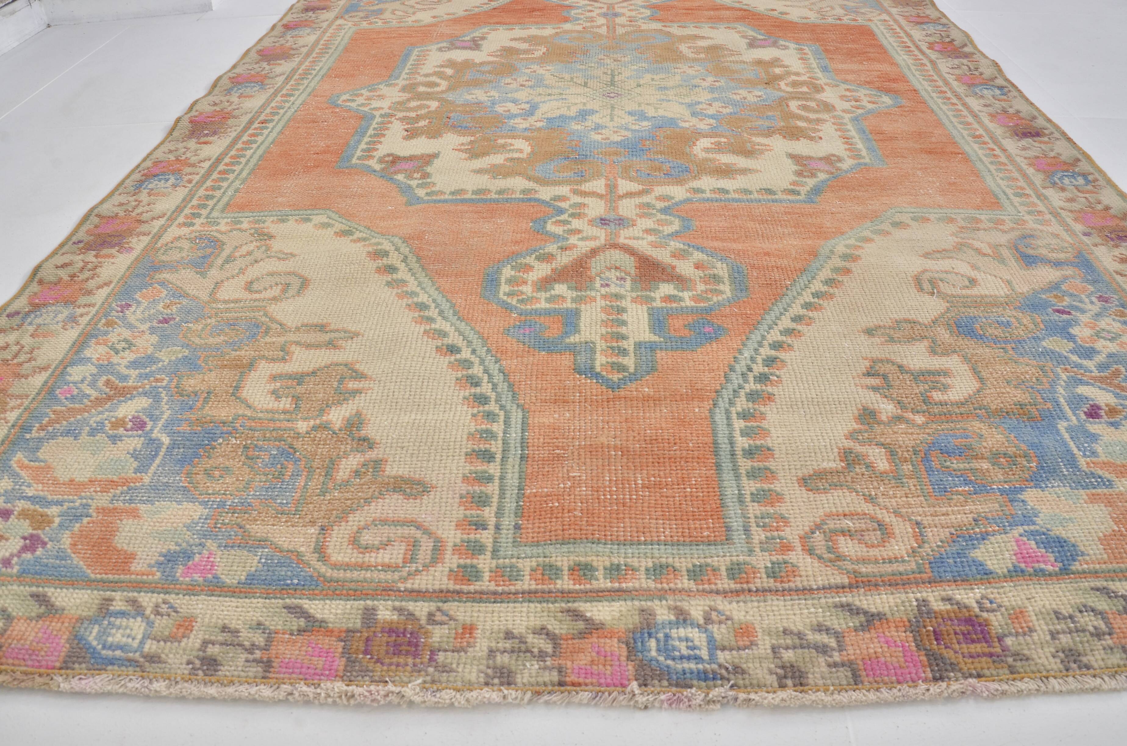 Orange & Blue Anatolian Rug sku 2437.