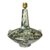 Jacques BLIN, pied de lampe à décor de visages stylisés