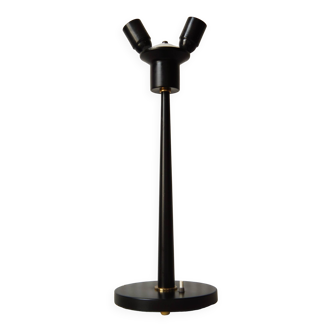 Modernist 2-light lamp black & gold metal
