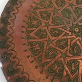 Artisanal oriental copper tray