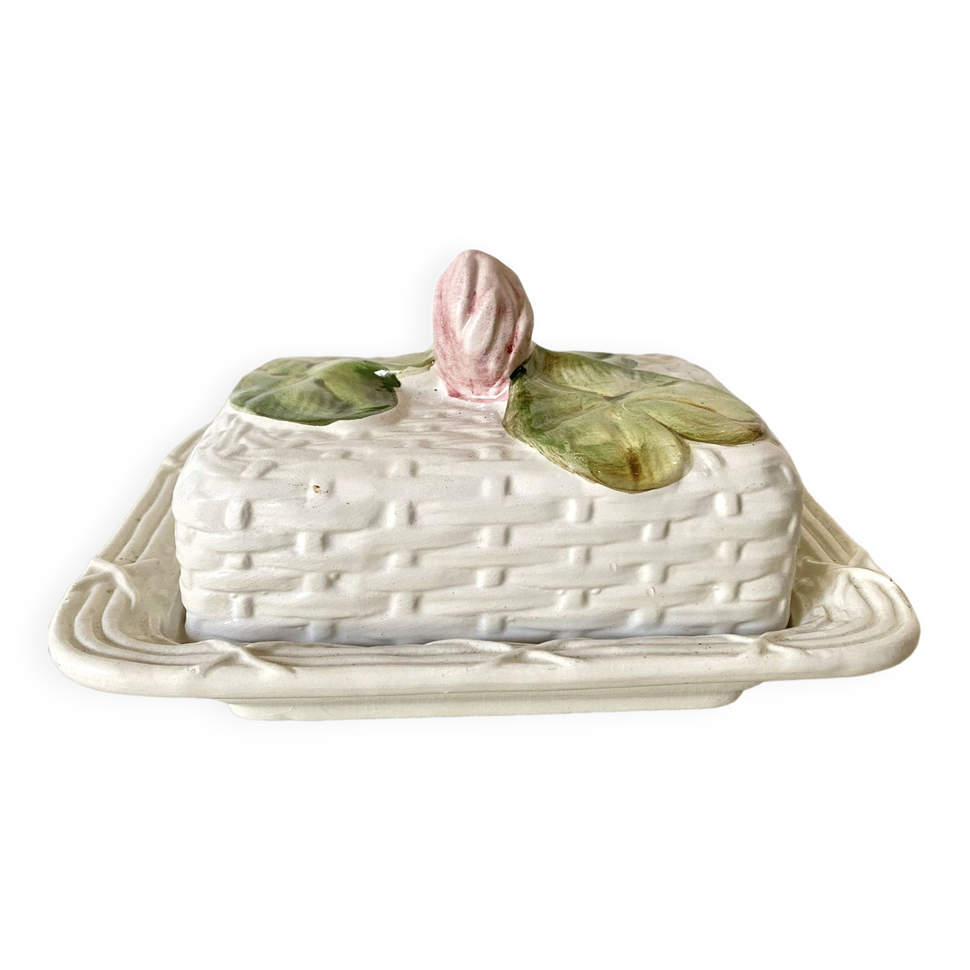 Slush butter dish, water lily