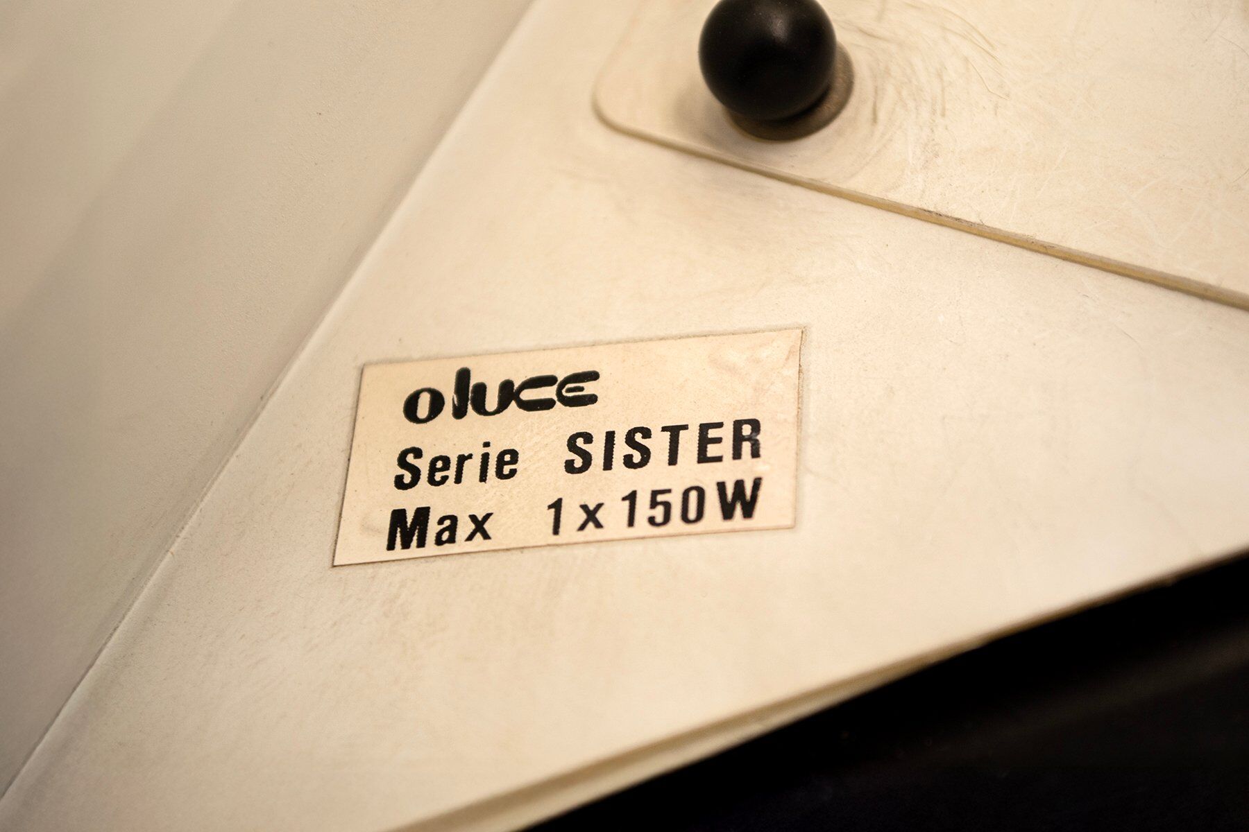 Modern Sister floor lamp in metal and plastic by Dalisi for Oluce, Italy, 1990s.