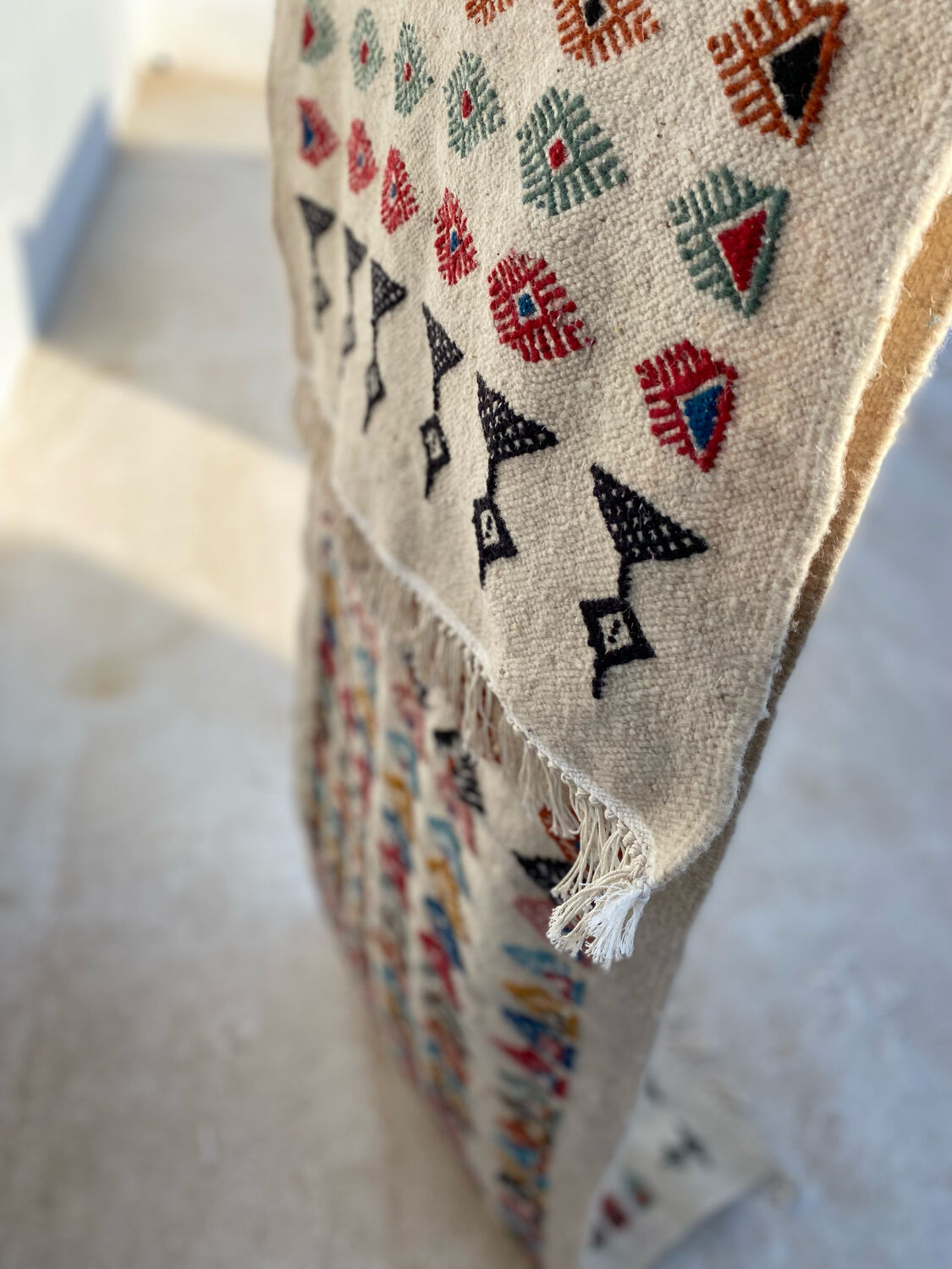 Berber corridor carpet in long wool