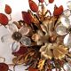 Ceiling lamp or wall lamp Maison Banci gilded metal and Murano glass