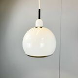 Ball light, white lacquered metal, vintage from the 70s
