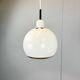 Ball light, white lacquered metal, vintage from the 70s