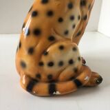 Vintage Leopard plaster statue
