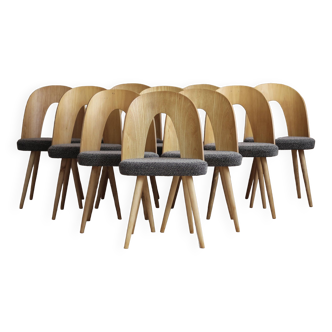 Set of 10 Dining Chairs by A.Šuman, Customizable Reupholstery Available