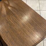 Pair of oak bedside tables with drawer and niche from the 1950s.