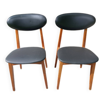 paire de chaises scandinaves, style licorne