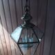 Lanterne suspendue 6 faces verre biseauté et laiton