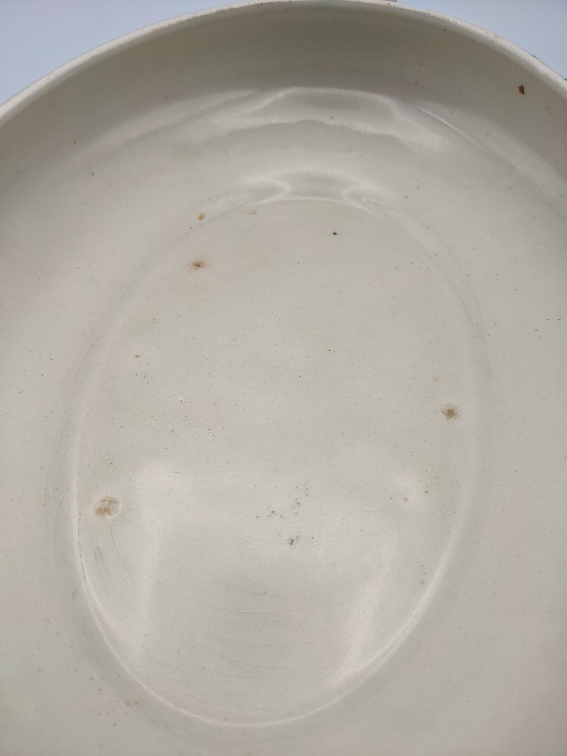 vegetable serving dish tureen earthenware English floral green decoration