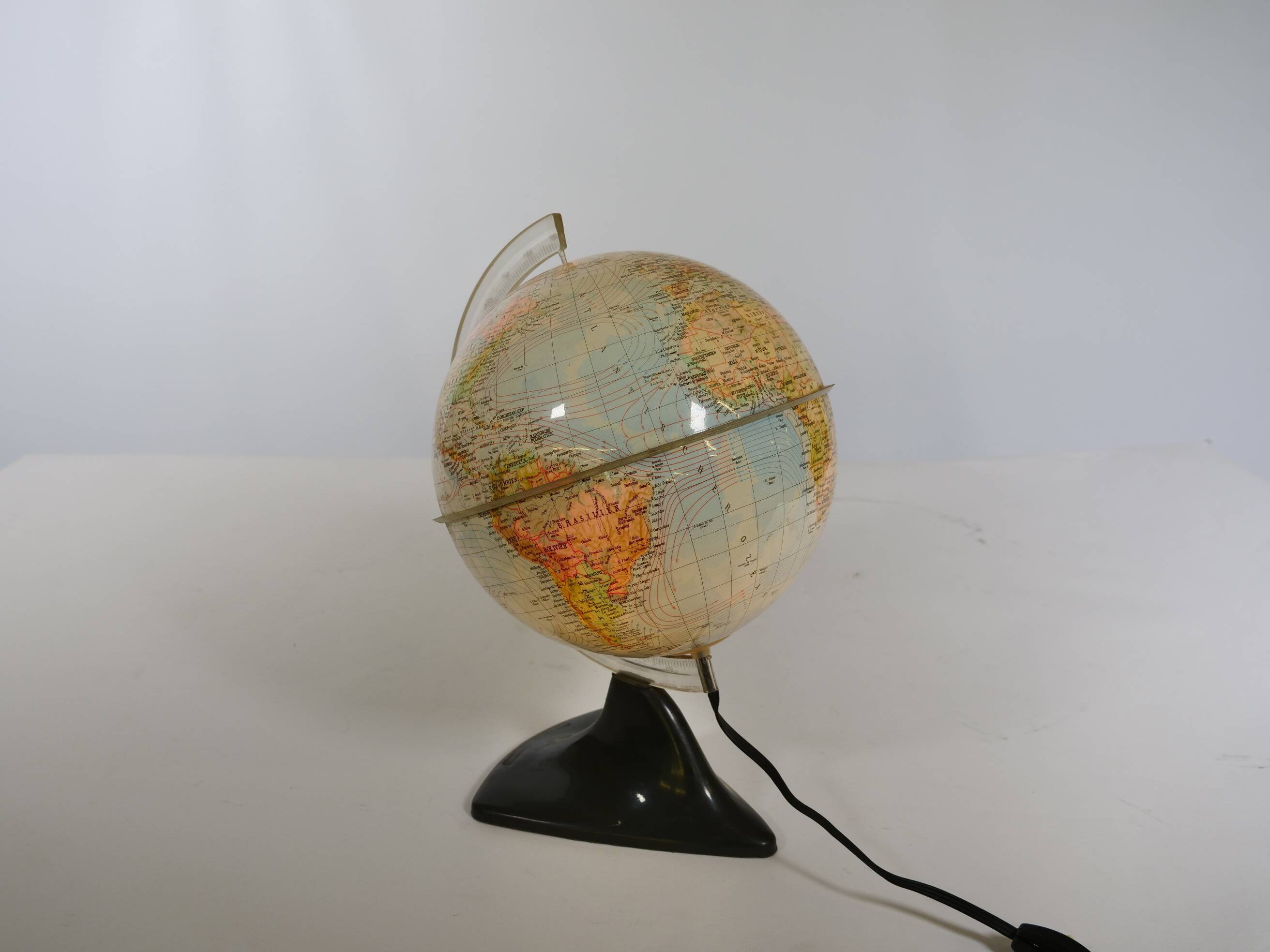 Space Age Illuminated Globe by Marco Polo for Südwest Verlag, 1970s