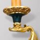 Paire Appliques Dorée Bronze Massif Style Empire Deux Lumières  Lucien Gau