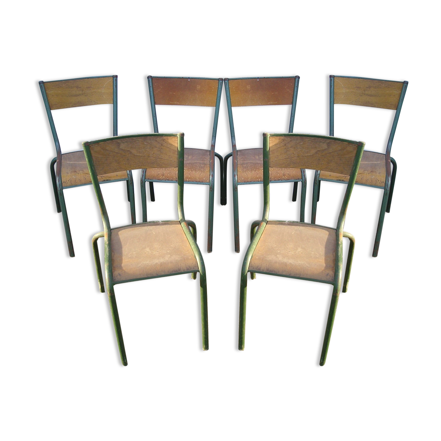 Set of 6 Mullca school chairs