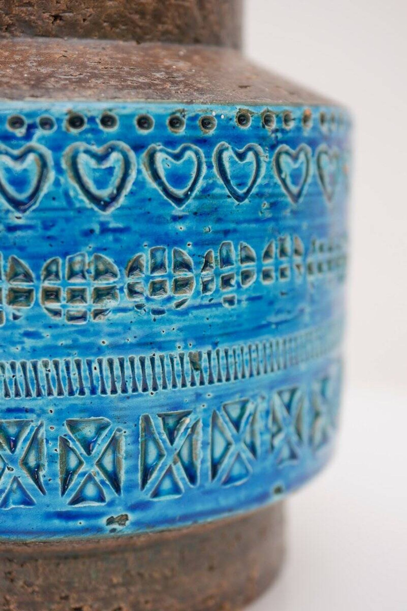Vintage Rimini Blue Ceramic Vase by Aldo Londi for Bitossi, Italy, 1960s