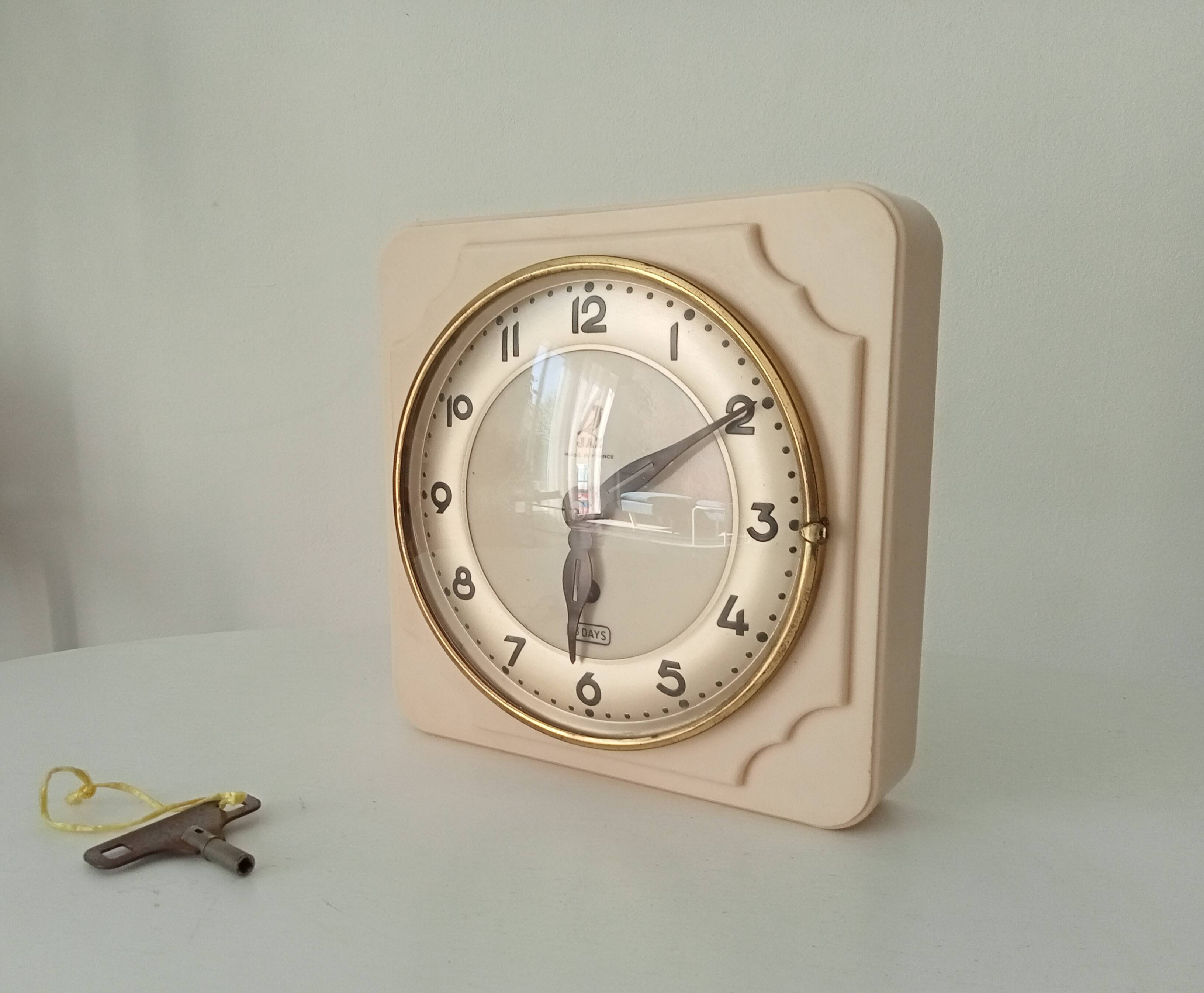 Vintage Jazz bakelite wall clock from the 50s