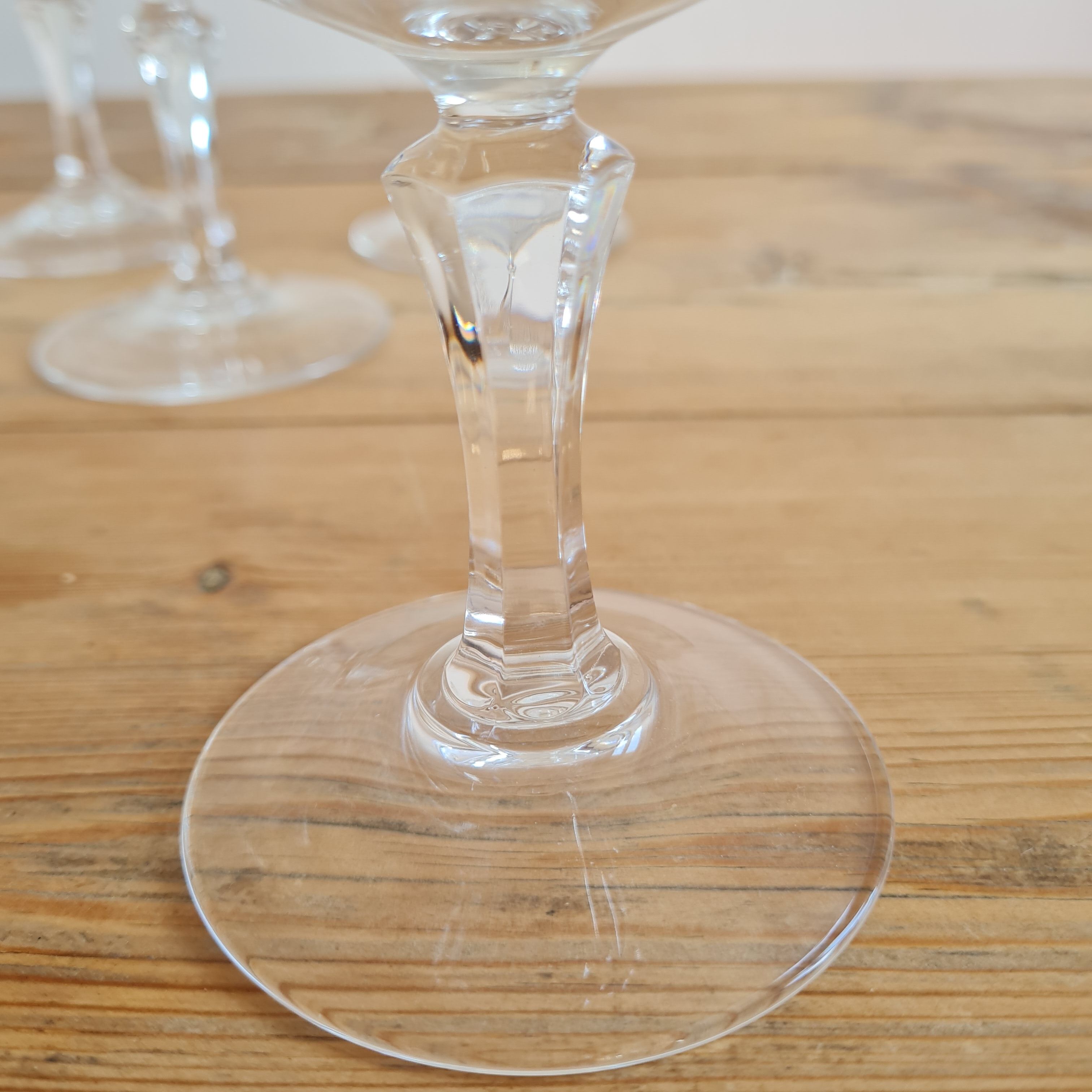 Service de 6 verres à eau en cristal ciselé