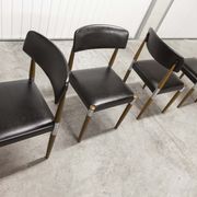 Lot of 4 Scandinavian chairs feet fused wood 60's