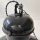 Pair of old industrial suspension lights xxl 40 cm