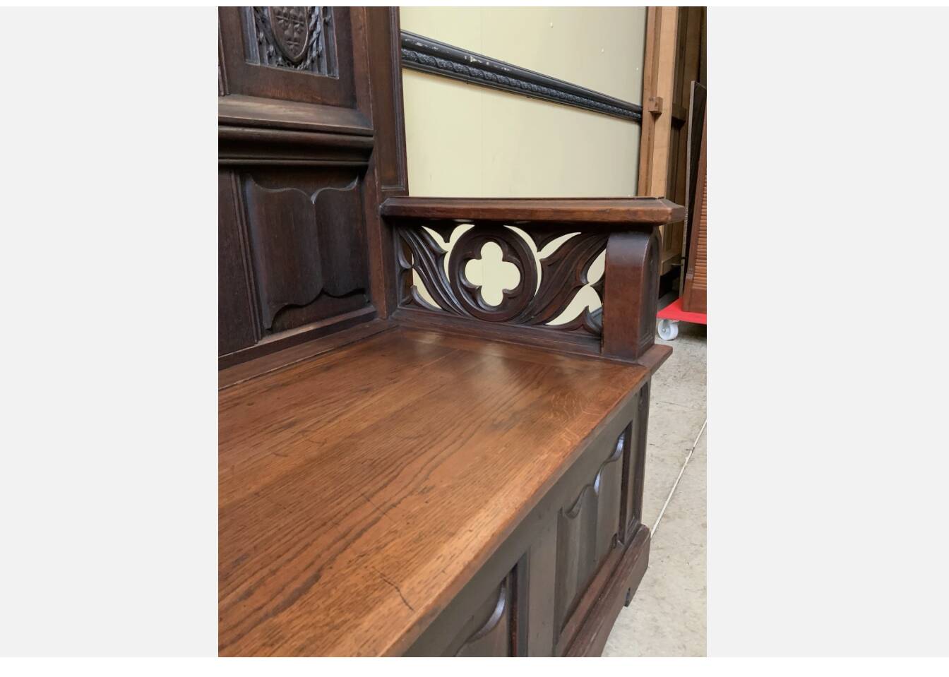 Antique - Impressive Neo-Gothic Chest Bench