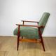 Armchair 'Lis', 1970s olive green design by Henryk Lis - 2 pieces available