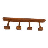 Wooden coat rack wall hooks. 4 wooden coat hooks