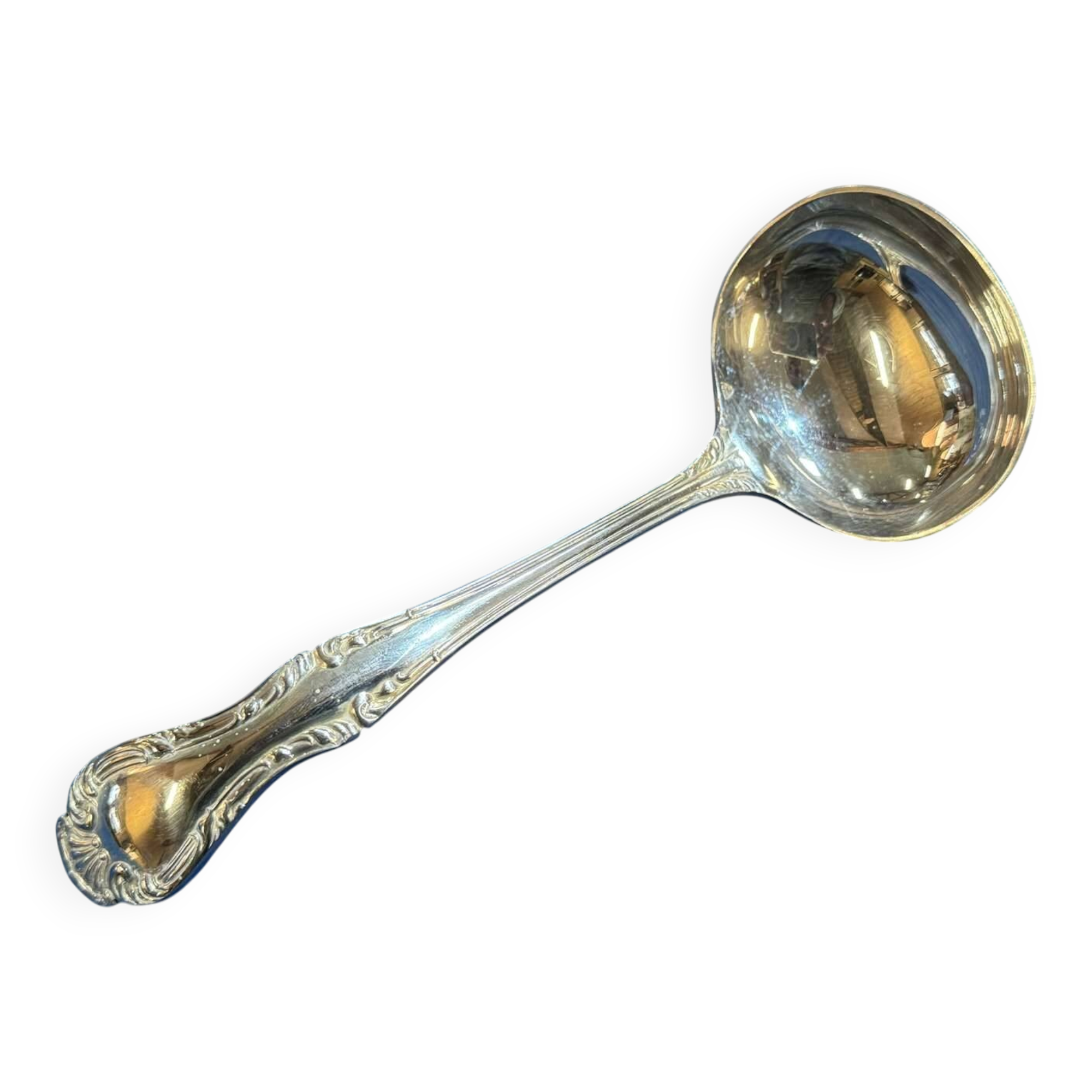 Mappin and Webb silver-plated sauce spoon model Russell