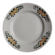 Old round footed plate signed Labrut brothers flowers