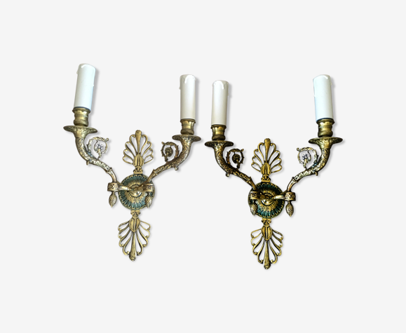 Paire d’appliques bronze Empire