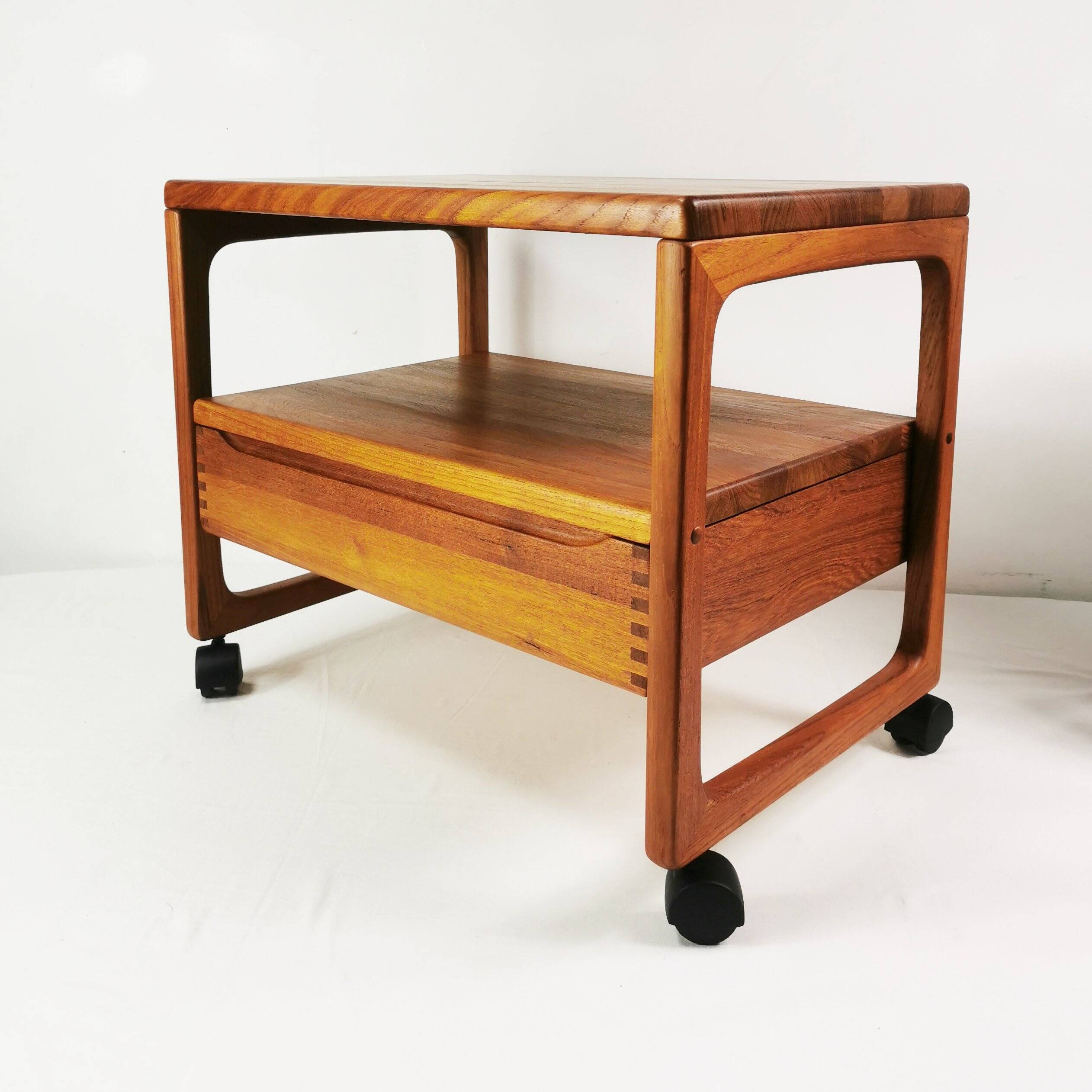 Side table, teak bar, Mid Century, BR Mobler, designed by Peter Brink, Denm