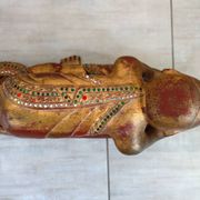 Statue Moine bouddhiste Birman en prière, XIXe siècle