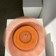 Molded pink glass dish art nouveau patterns D: 31.5cm
