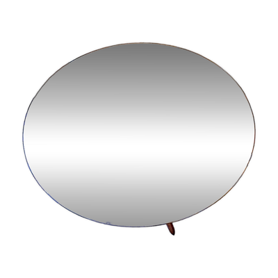 Table basse danoise des années 60 en teck avec plateau en verre circulaire.