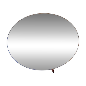 Table basse danoise des années 60 en teck avec plateau en verre circulaire.