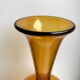 Modernist design vase in amber glass 70s