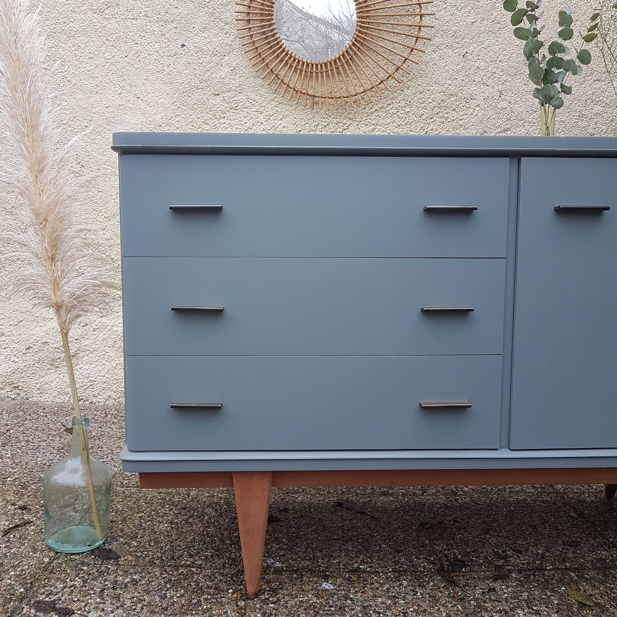 Enfilade kaki vert de gris 140 cm