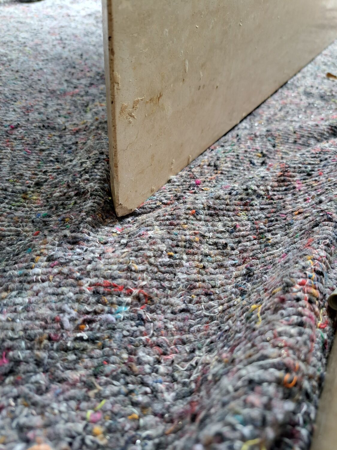 Travertine coffee table.