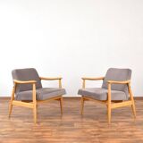 Mid-Century Polish Lounge Chairs by J. Kędziorek, 1960s. Set of 2.