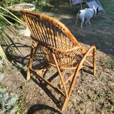 Vintage rattan armchair
