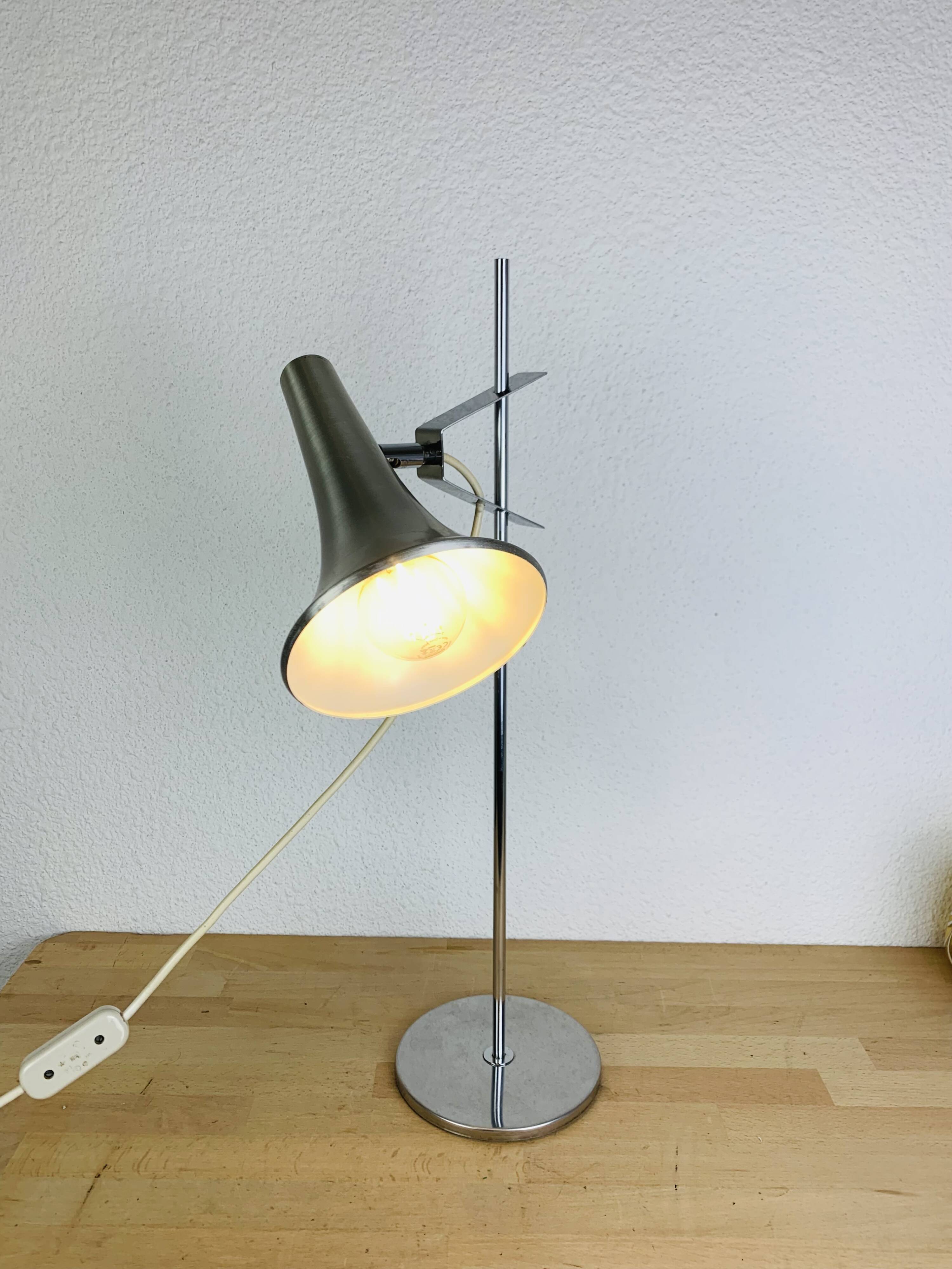 Vintage 70s aluminum desk lamp