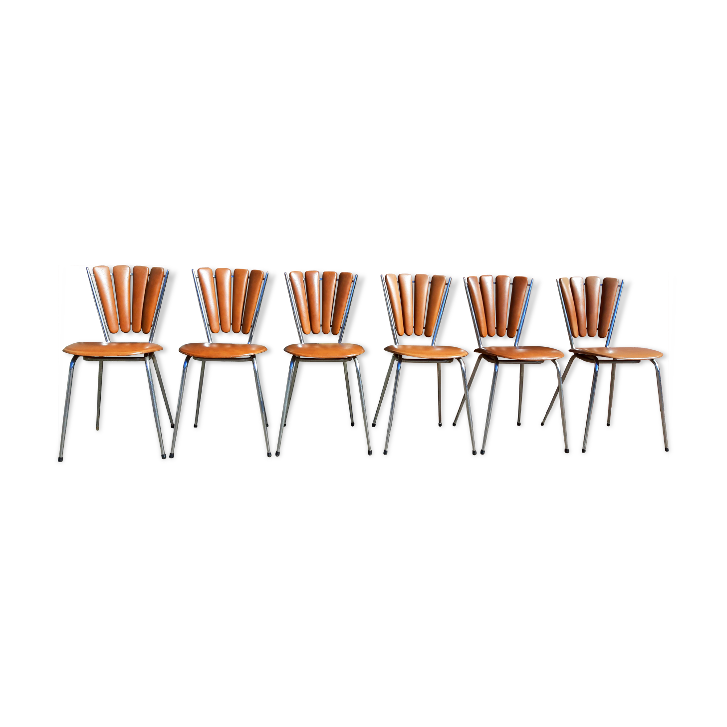 Lot de 6 chaises "pétale" de Soudéxvinyl