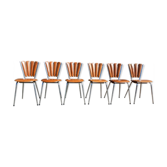 Set of 6 "petal" chairs from Soudéxvinyl