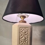 pretty cracked ceramic lamp 1920 to 30 with original inter backelite electricity its function
